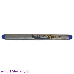 עט נובע חד פעמי פיילוט Pilot V-PEN Silver - כחול