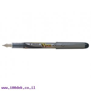 עט נובע חד פעמי פיילוט Pilot V-PEN Silver - שחור