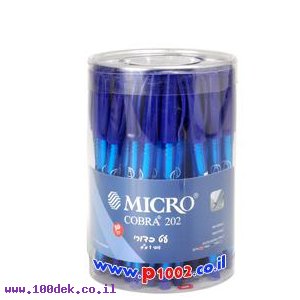 עט כדורי LINEPLUS מיקרו - 50 יחידות - כחול