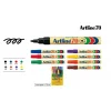 טוש לא מחיק 70 Artline (ארטליין) - ערכה של 12 יחידות בצבעים שונים