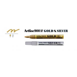 טוש סימון Artline 900 XF (ראש עגול רחב) - כסף