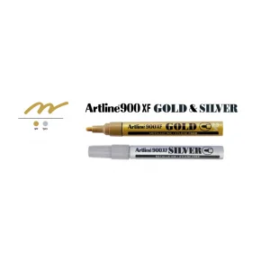 טוש סימון Artline 900 XF (ראש עגול רחב) - כסף