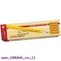 עיפרון LEONARDO כולל מחק  - חבילה של 12 יחידות