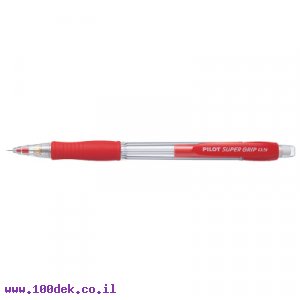 עיפרון מכני פיילוט Pilot H-187 סופר גריפ, גוף אדום - 0.7 מ"מ