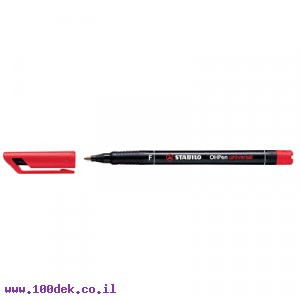 טוש לא מחיק לשקפים STABILO 842/40 F - אדום