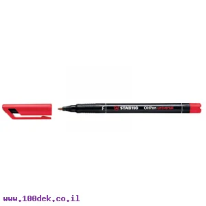 טוש לא מחיק לשקפים STABILO 842/40 F - אדום
