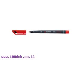 תמונה של מוצר טוש לא מחיק לשקפים STABILO 843/40 M - אדום