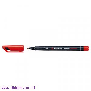טוש לא מחיק לשקפים STABILO 843/40 M - אדום