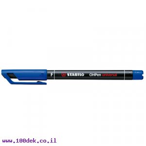 טוש לא מחיק לשקפים STABILO 842/41 F - כחול
