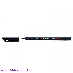 טוש לא מחיק לשקפים STABILO 843/46 M - שחור