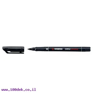 טוש לא מחיק לשקפים STABILO 843/46 M - שחור