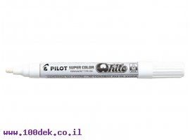 תמונה של מוצר טוש סימון Pilot (פיילוט) W-B CS M (ראש רחב) - לבן