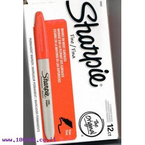 טוש לא מחיק SHARPIE ראש UF - אדום
