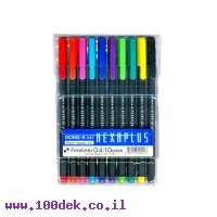 עט 0.4 DONGA פיינליינר  צבעים 10 בנרתיק