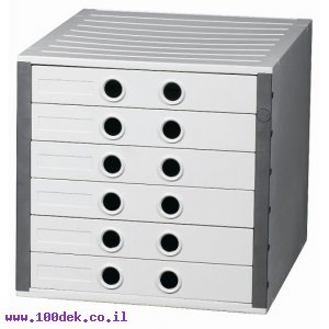 שישיה מגירות ארגינייזר  לאחסון ניירת סדרת ECONOMY