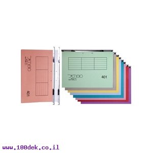 תיק תליה סופר פייל 401 ,כפול - 25 יחידות - אדום