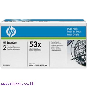 זוג טונרים HP P2015 מקורי Q7553XD