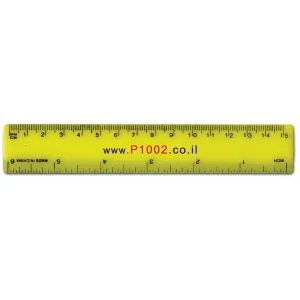 סרגל פלסטי 15 ס"מ בצבעים שונים