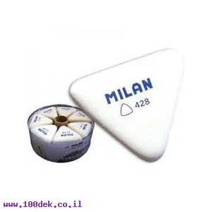 מחק פלסטי לבן MILAN דגם 428 משולש