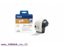 תמונה של מוצר גליל מדבקות Brother DK-11208, גודל 38x90 מ"מ, 400 מדבקות
