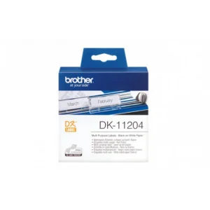 גליל מדבקות Brother DK-11204, גודל 17x54 מ"מ, 400 מדבקות