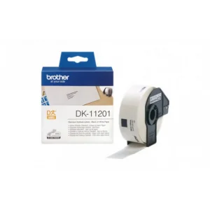 גליל מדבקות Brother DK-11201, גודל 29x90 מ"מ, 400 מדבקות