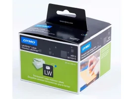 תמונה של מוצר גליל מדבקות פלסטיק (שקוף חלבי) Dymo LW 99013 גודל 89x36 מ"מ - 260 מדבקות עם דבק רגיל