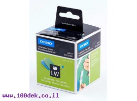 תמונה של מוצר גליל מדבקות נייר Dymo LW 99017 גודל 50x12 מ"מ - 220 מדבקות עם דבק רגיל