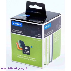 גליל מדבקות נייר Dymo LW 99019 גודל 190x59 מ"מ - 110 מדבקות עם דבק רגיל
