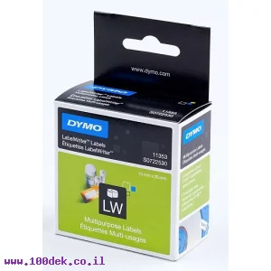 גליל מדבקות נייר Dymo LW 11353 גודל 24x12 מ"מ - 1000 מדבקות ניתנות להסרה