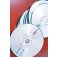 גליל מדבקות נייר Dymo LW 14681 עגולות 57 מ"מ ל-CD/DVD - כמות 160 מדבקות עם דבק רגיל