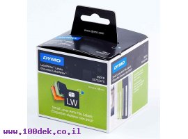 תמונה של מוצר גליל מדבקות נייר Dymo LW 99018 גודל 190x38 מ"מ - 110 מדבקות עם דבק רגיל