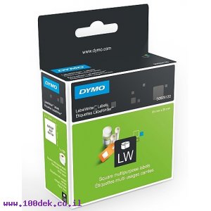 גליל מדבקות נייר Dymo LW 929120 גודל 25x25 מ"מ - 750 מדבקות ניתנות להסרה