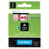 סרט סימון ברוחב 12 מ"מ 45015 Dymo - אדום על רקע לבן