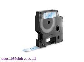 תמונה של מוצר סרט סימון ברוחב 12 מ"מ 45011 Dymo - כחול על רקע שקוף