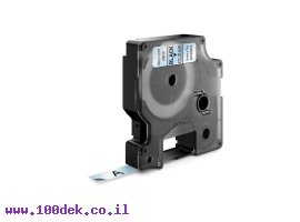 תמונה של מוצר סרט סימון ברוחב 9 מ"מ 40910 Dymo - שחור על רקע שקוף