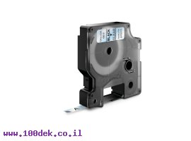 תמונה של מוצר סרט סימון ברוחב 6 מ"מ 43610 Dymo - שחור על רקע שקוף