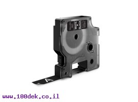 תמונה של מוצר סרט סימון ברוחב 12 מ"מ 45021 Dymo - לבן על רקע שחור
