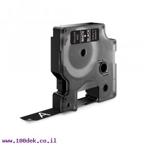 סרט סימון ברוחב 12 מ"מ 45021 Dymo - לבן על רקע שחור