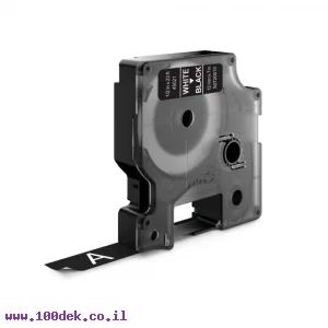 סרט סימון ברוחב 12 מ"מ 45021 Dymo - לבן על רקע שחור