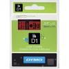 סרט סימון ברוחב 19 מ"מ 45807 Dymo - שחור על רקע אדום