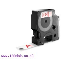תמונה של מוצר סרט סימון ברוחב 19 מ"מ 45805 Dymo - אדום על רקע לבן