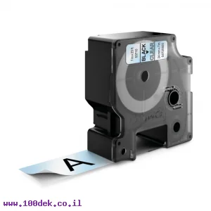 סרט סימון ברוחב 24 מ"מ 53710 Dymo - שחור על רקע שקוף