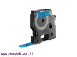 תמונה של מוצר סרט סימון ברוחב 12 מ"מ 45016 Dymo - שחור על רקע כחול
