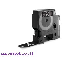 תמונה של מוצר סרט סימון ברוחב 19 מ"מ 45811 Dymo - לבן על רקע שחור