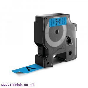 סרט סימון ברוחב 19 מ"מ 45806 Dymo - שחור על רקע כחול