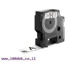 תמונה של מוצר סרט סימון ברוחב 19 מ"מ 45803 Dymo - שחור על רקע לבן