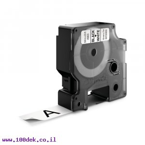 סרט סימון ברוחב 19 מ"מ 45803 Dymo - שחור על רקע לבן