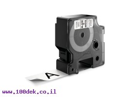 תמונה של מוצר סרט סימון ברוחב 24 מ"מ 53713 Dymo - שחור על רקע לבן
