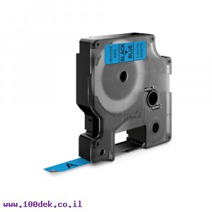 סרט סימון ברוחב 9 מ"מ 40916 Dymo - שחור על רקע כחול